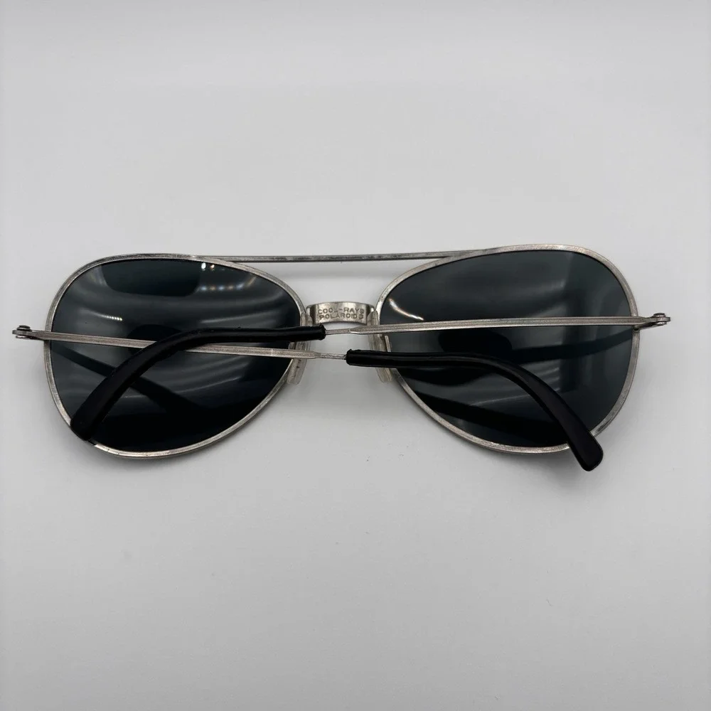 Vintage Cool-Ray Polaroid Aviator‎ Sunglasses Metal Frame Gray Lenses